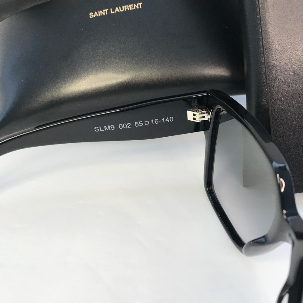 New - 💯 Authentic Saint Laurent Black Grey Sunglasses SLM9 - Picture 12 of 17